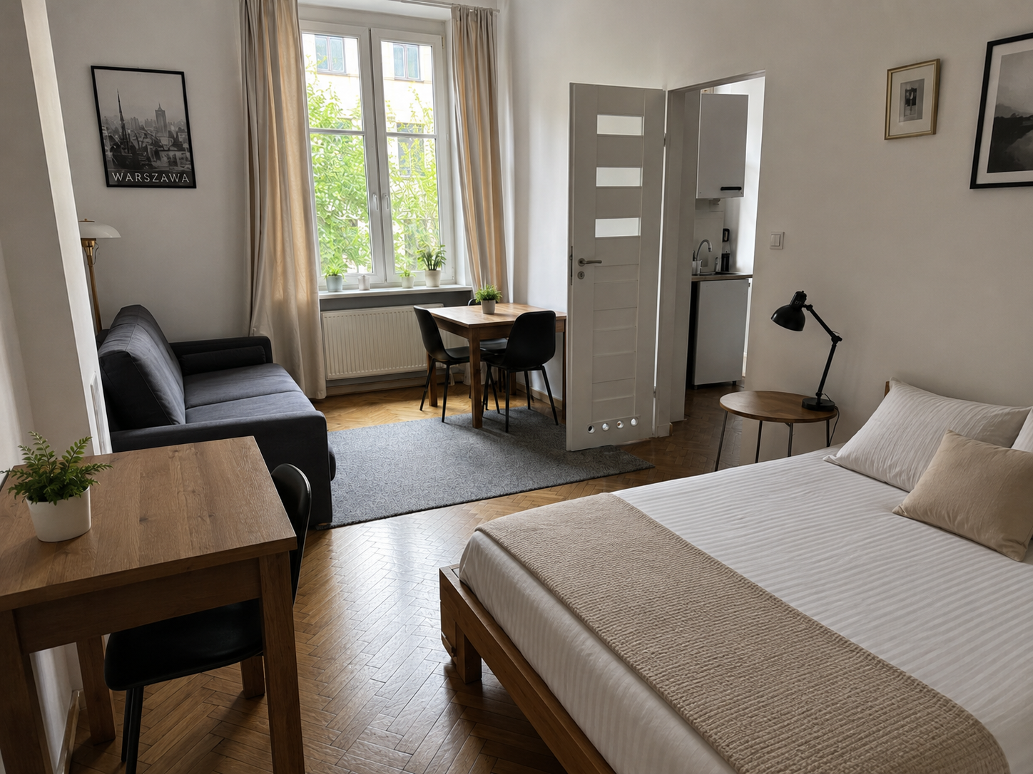 After cleaning studio apartment
